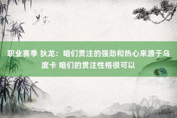 职业赛季 狄龙：咱们贯注的强劲和热心来源于乌度卡 咱们的贯注性格很可以