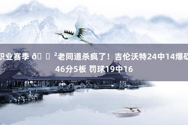 职业赛季 😲老同道杀疯了！吉伦沃特24中14爆砍46分5板 罚球19中16