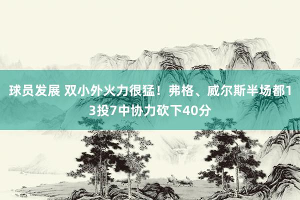 球员发展 双小外火力很猛！弗格、威尔斯半场都13投7中协力砍下40分