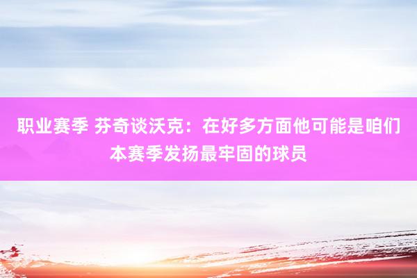 职业赛季 芬奇谈沃克：在好多方面他可能是咱们本赛季发扬最牢固的球员