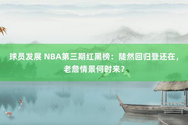 球员发展 NBA第三期红黑榜：陡然回归登还在，老詹情景何时来？