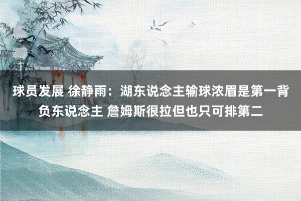 球员发展 徐静雨：湖东说念主输球浓眉是第一背负东说念主 詹姆斯很拉但也只可排第二