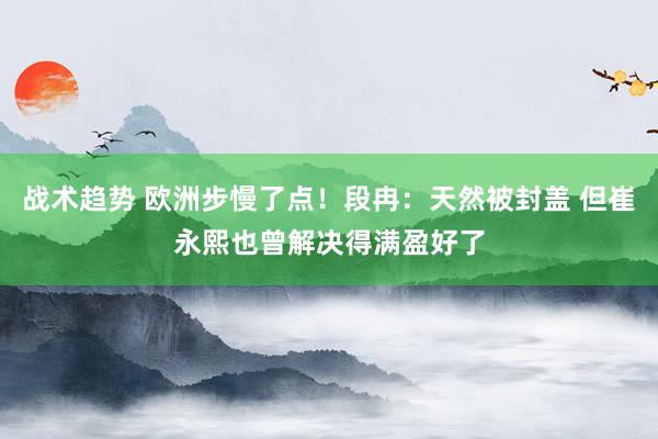 战术趋势 欧洲步慢了点！段冉：天然被封盖 但崔永熙也曾解决得满盈好了