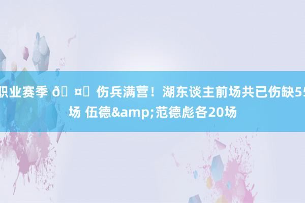 职业赛季 🤕伤兵满营！湖东谈主前场共已伤缺55场 伍德&范德彪各20场