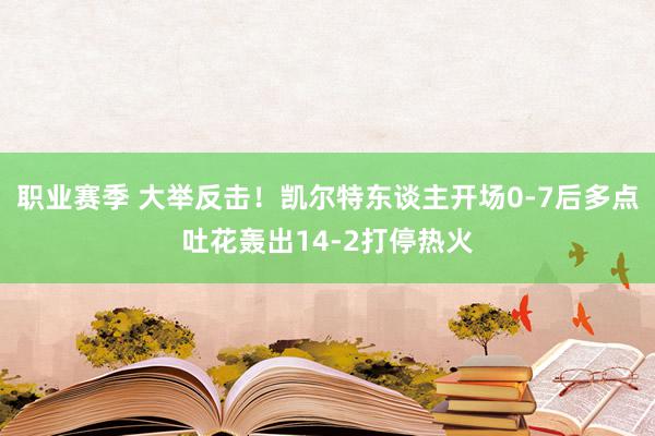 职业赛季 大举反击！凯尔特东谈主开场0-7后多点吐花轰出14-2打停热火